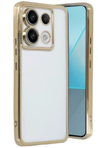 Xiaomi Redmi Note 13 Pro 5G Kılıf Lensli Silikon - Gold