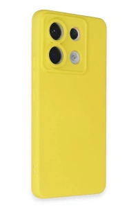 Xiaomi Redmi Note 13 Pro 5G Kılıf Nano içi Kadife Silikon - Sarı