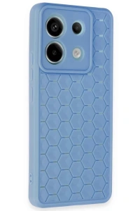 Xiaomi Redmi Note 13 Pro 5G Kılıf Petek Silikon Kapak - Mavi