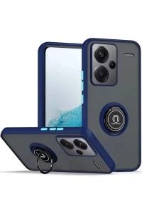 Xiaomi Redmi Note 13 Pro Plus Kılıf Montreal Yüzüklü Silikon Kapak - Lacivert