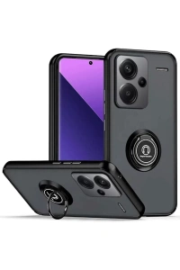 Xiaomi Redmi Note 13 Pro Plus Kılıf Montreal Yüzüklü Silikon Kapak - Siyah