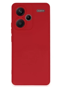 Xiaomi Redmi Note 13 Pro Plus Kılıf Nano içi Kadife Silikon - Kırmızı