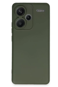 Xiaomi Redmi Note 13 Pro Plus Kılıf Nano içi Kadife Silikon - Koyu Yeşil