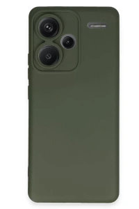 Xiaomi Redmi Note 13 Pro Plus Kılıf Nano içi Kadife Silikon - Koyu Yeşil