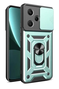 Xiaomi Redmi Note 13 Pro Plus Kılıf Pars Lens Yüzüklü Silikon - Yeşil
