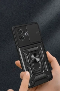 Xiaomi Redmi Note 13 Pro Plus Kılıf Pars Lens Yüzüklü Silikon - Yeşil