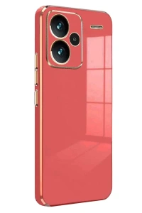Xiaomi Redmi Note 13 Pro Plus Kılıf Volet Silikon - Kırmızı