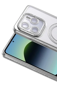 Xiaomi Redmi Note 14 4G Joke Simli Magneticsafe Kılıf - Gümüş