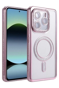 Xiaomi Redmi Note 14 4G Joke Simli Magneticsafe Kılıf - Pembe