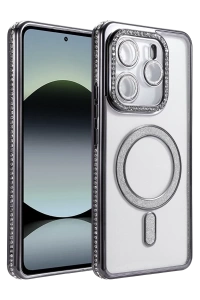 Xiaomi Redmi Note 14 4G Joke Simli Magneticsafe Kılıf - Siyah