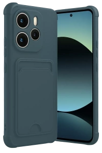 Xiaomi Redmi Note 14 4G Kelvin Kartvizitli Silikon - Koyu Yeşil