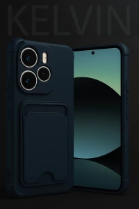 Xiaomi Redmi Note 14 4G Kelvin Kartvizitli Silikon - Lacivert