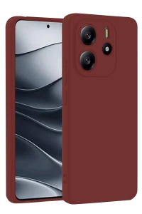 Xiaomi Redmi Note 14 4G Kılıf First Silikon - Bordo
