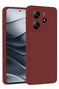 Xiaomi Redmi Note 14 4G Kılıf First Silikon - Bordo