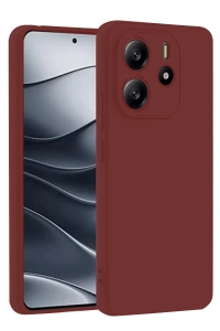 Xiaomi Redmi Note 14 4G Kılıf First Silikon - Bordo