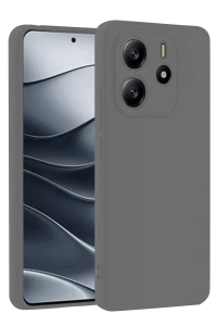 Xiaomi Redmi Note 14 4G Kılıf First Silikon - Gri