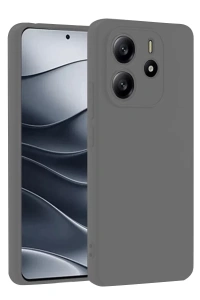 Xiaomi Redmi Note 14 4G Kılıf First Silikon - Gri