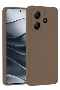 Xiaomi Redmi Note 14 4G Kılıf First Silikon - Kahverengi