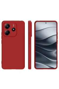 Xiaomi Redmi Note 14 4G Kılıf First Silikon - Kırmızı