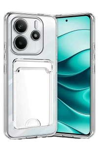 Xiaomi Redmi Note 14 4G Kılıf Kart Şeffaf Silikon - Şeffaf