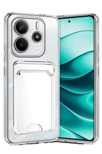 Xiaomi Redmi Note 14 4G Kılıf Kart Şeffaf Silikon - Şeffaf