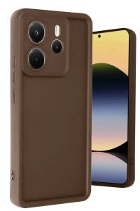 Xiaomi Redmi Note 14 4G Kılıf Viera Silikon - Kahverengi