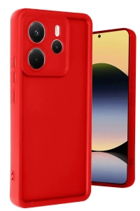 Xiaomi Redmi Note 14 4G Kılıf Viera Silikon - Kırmızı