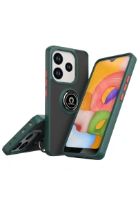 Xiaomi Redmi Note 14 4G Montreal Yüzüklü Silikon Kapak - Yeşil