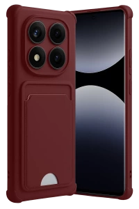 Xiaomi Redmi Note 14 Pro 4G Kelvin Kartvizitli Silikon - Bordo