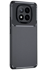 Xiaomi Redmi Note 14 Pro 4G Kılıf Auto Focus Karbon Kapak - Siyah
