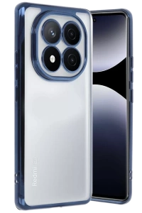 Xiaomi Redmi Note 14 Pro 4G Kılıf Lensli Silikon - Lacivert