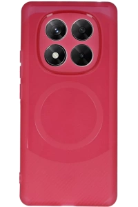 Xiaomi Redmi Note 14 Pro 4G Kılıf Maya Karbon Kapak - Bordo