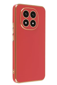 Xiaomi Redmi Note 14 Pro 4G Kılıf Volet Silikon - Kırmızı