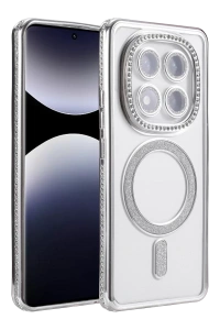 Xiaomi Redmi Note 14 Pro 5G Joke Simli Magneticsafe Kılıf - Gümüş