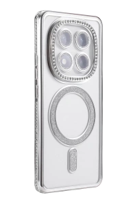 Xiaomi Redmi Note 14 Pro 5G Joke Simli Magneticsafe Kılıf - Gümüş