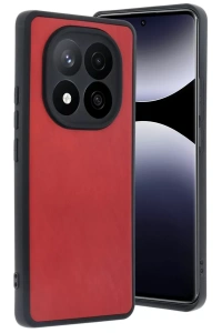 Xiaomi Redmi Note 14 Pro 5G Kılıf Aras Deri Kapak - Kırmızı