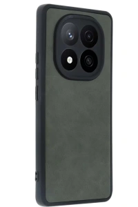 Xiaomi Redmi Note 14 Pro 5G Kılıf Aras Deri Kapak - Koyu Yeşil