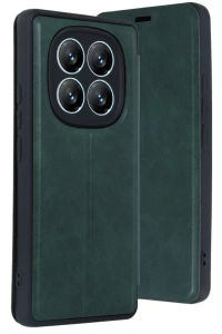 Xiaomi Redmi Note 14 Pro 5G Kılıf Flip Cover - Koyu Yeşil