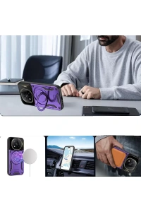 Xiaomi Redmi Note 14 Pro 5G Kılıf Joy Lens Standlı Kapak - Siyah