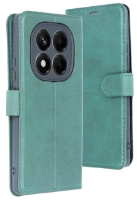 Xiaomi Redmi Note 14 Pro 5G Kılıf Trend S Plus Kapaklı Kılıf - Yeşil