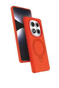 Xiaomi Redmi Note 14 Pro 5G Regal Magsafe Standlı Kapak - Turuncu