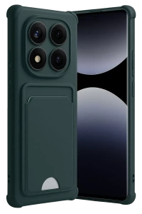 Xiaomi Redmi Note 14 Pro Plus Kelvin Kartvizitli Silikon - Koyu Yeşil