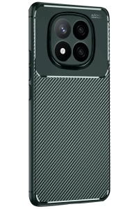 Xiaomi Redmi Note 14 Pro Plus Kılıf Auto Focus Karbon Kapak - Koyu Yeşil