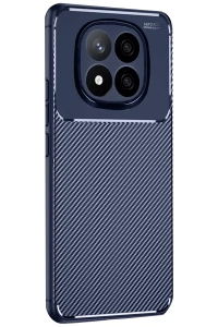 Xiaomi Redmi Note 14 Pro Plus Kılıf Auto Focus Karbon Kapak - Lacivert