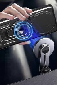 Xiaomi Redmi Note 14 Pro Plus Kılıf Pars Lens Yüzüklü Silikon - Kırmızı