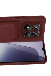 Xiaomi Redmi Note 15 4G Kelvin Kartvizitli Silikon - Bordo