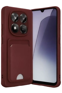 Xiaomi Redmi Note 15 Pro 5G Kelvin Kartvizitli Silikon - Bordo