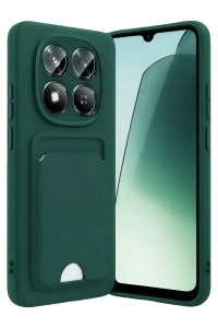 Xiaomi Redmi Note 15 Pro 5G Kelvin Kartvizitli Silikon - Koyu Yeşil
