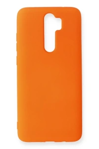 Xiaomi Redmi Note 8 Pro Kılıf Nano içi Kadife Silikon - Turuncu