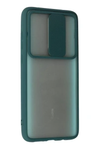 Xiaomi Redmi Note 8 Pro Kılıf Palm Buzlu Kamera Sürgülü Silikon - Yeşil